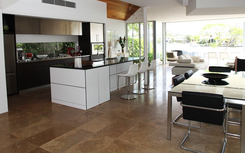 Premium concrete wall finish in Hyderabad villa